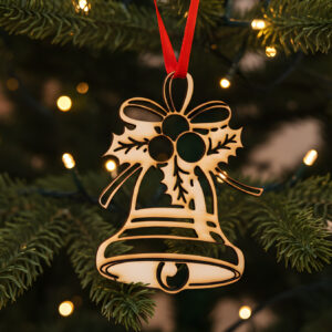Drveni ukras za jelku - Zvono