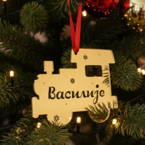Novogodišnji ukras za jelku, sa imenom - Vozić